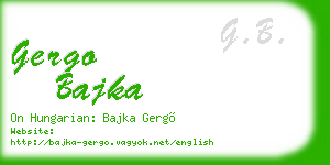 gergo bajka business card